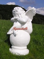 Engelchen Engel Kugel Schlafend Garten Gartenfigur Figur Statue Skulptur Deko