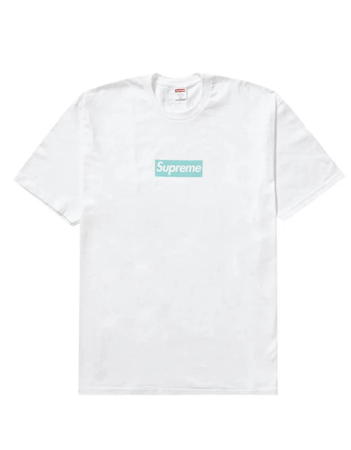 Supreme x Tiffany & Co. neuf T shirt blanc logo boîte taille M