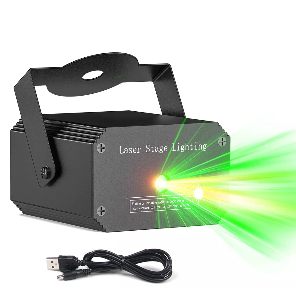 Mini Laser Projector Stage Lights LED R/G Disco Lighting Xmas Party KTV DJ Ligdi - Image 4 of 4