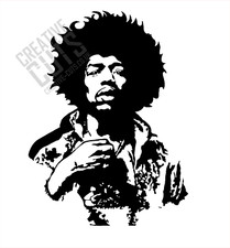 Jimi Hendrix Silhouette Multi-Sheet Stencil --- Premium Mylar 190 Micron Stencil