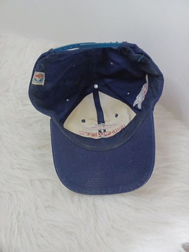 Gorra gorra vintage Houston Rockets Snapback años 90 logotipo azul marino daños leer - Imagen 6 de 11