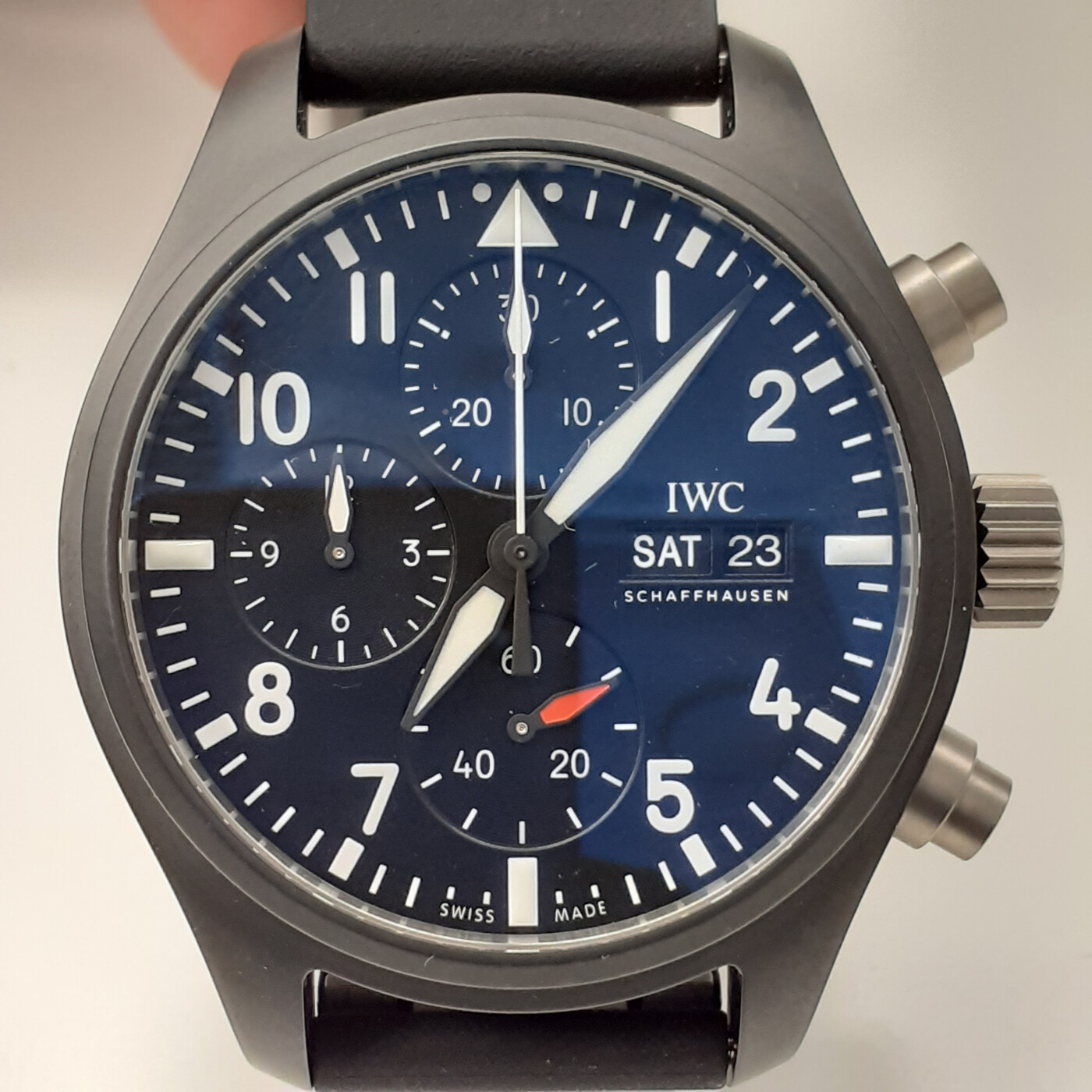 IWC Pilots Top Gun Chronograph Ceramic 41.9 mm Watch IW389401