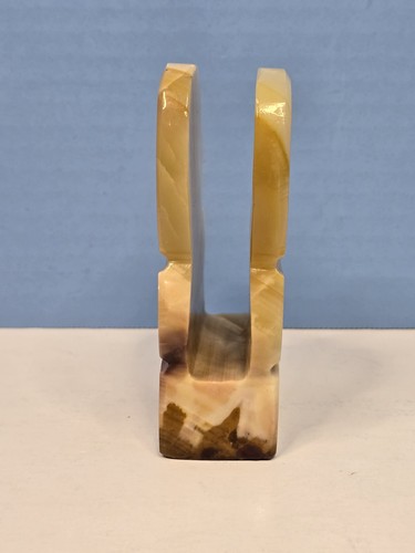 Vintage Carved Agate Butterfly Napkin/Letter Holder - Unique! - Picture 2 of 9