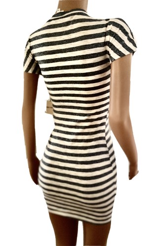 Super Down Revolve gestreiftes Mini Tunika Kleid neu mit Etikett lässig maritim schick Bootfahren XS - Bild 5 von 5