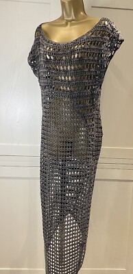 All Saints UK 10-12 Pendulum Crochet Grey Linen Mix Maxi Sleeveless Sheer Dress | eBay All Saints UK 10-12 Pendulum Crochet Grey Linen Mix Maxi Sleeveless Sheer Dress | eBay