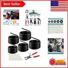 Fuel Line Gas Tube Hose Kit: 10Ft Nitrile Rubber, 5 Versatile Sizes Included