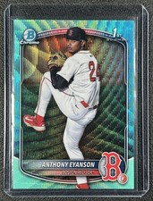 ANTHONY EYANSON 2025 BOWMAN CHROME DRAFT #BDC-116 AQUA WAVE REFRACTOR 78/125