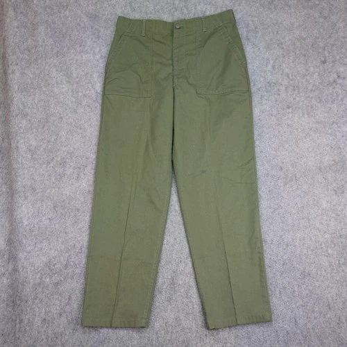 Vintage Military Pants Mens 38x31 Olive OG-507 Utility Trouser Baker US Army 70s
