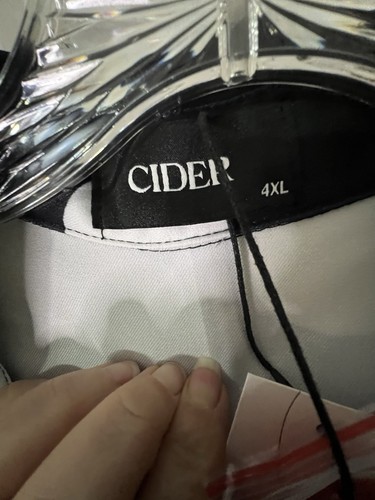 Neu mit Etikett Cider Damen Übergröße 4X schwarz weiß leichter Blazer Jacke gepunktet - Bild 4 von 16