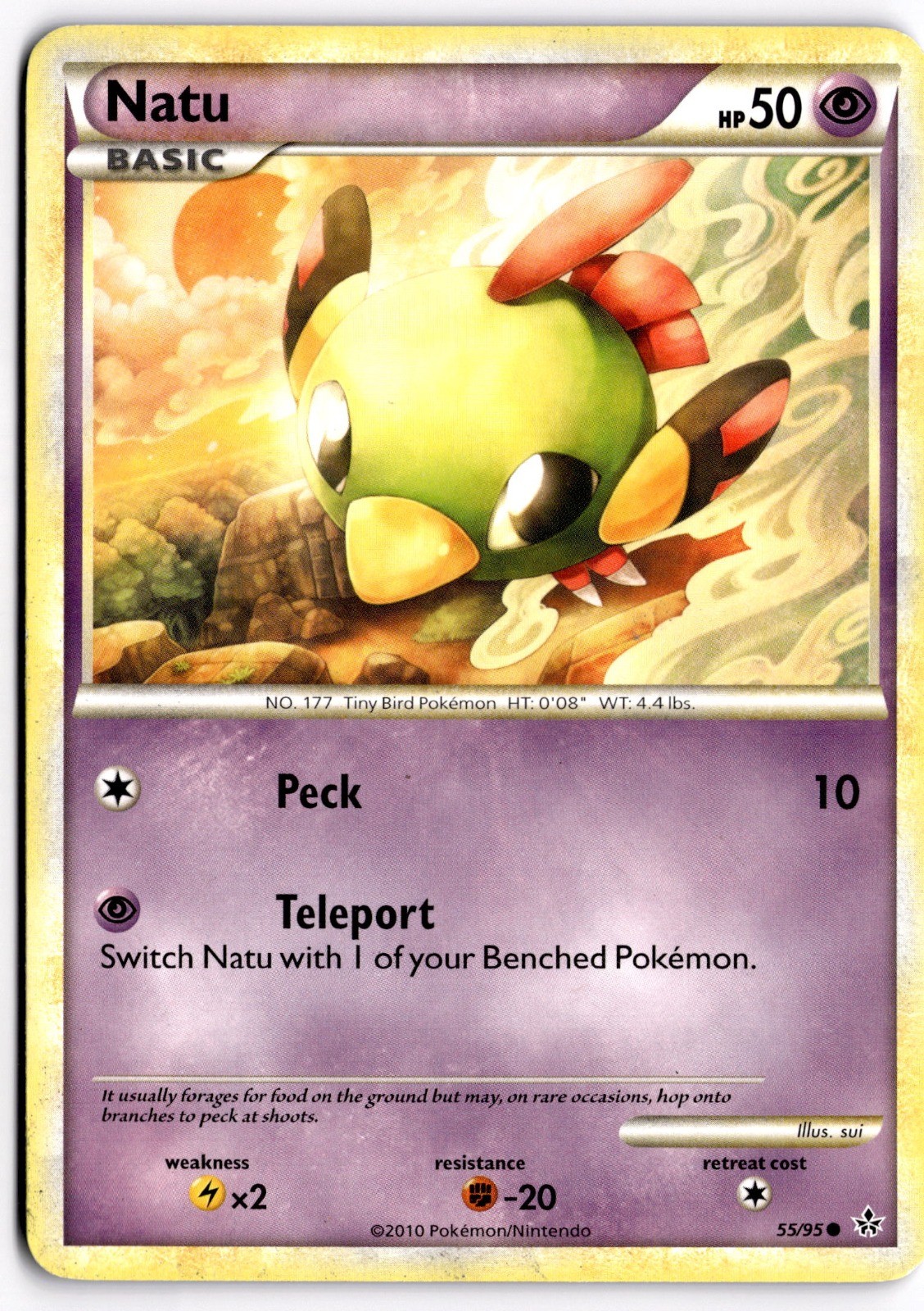Pokemon TCG Natu 55/95 Unleashed Common LP