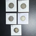 Barber Silver Quarters Lot of 5, 1898-1916, Denver San Francisco Mints