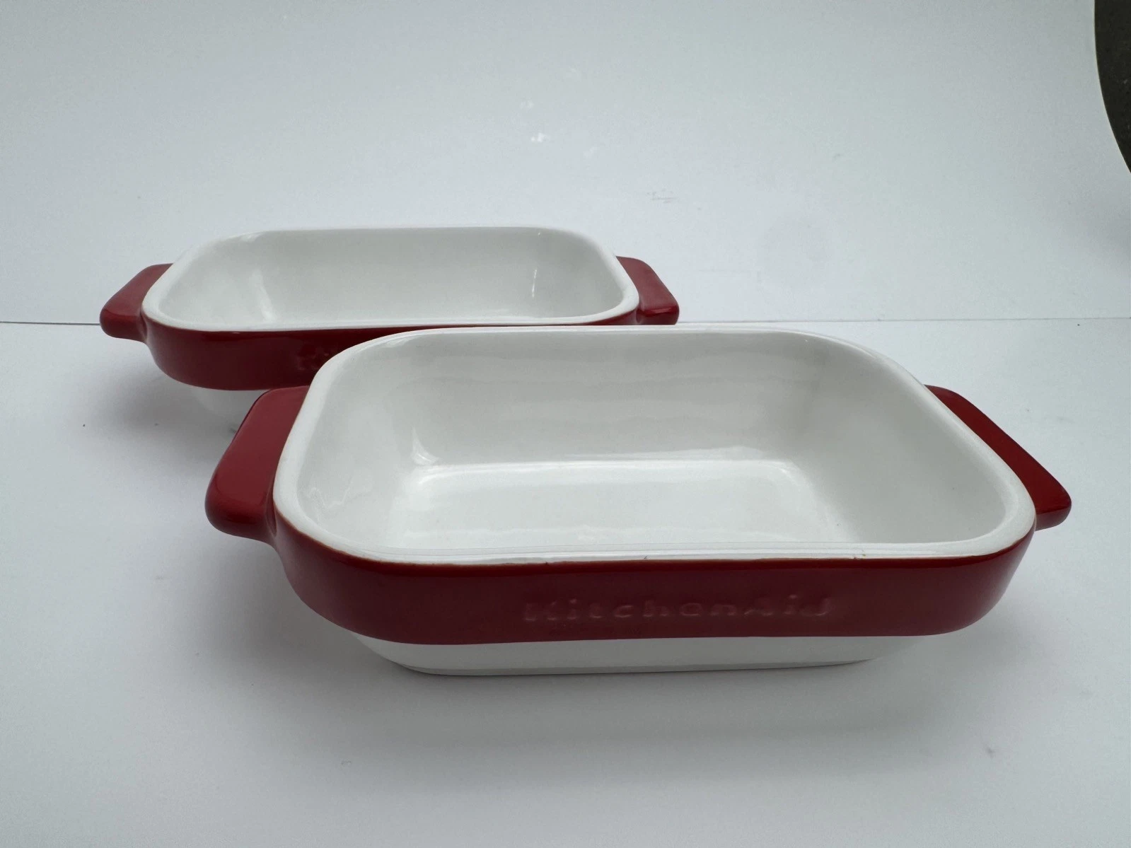 KitchenAid Mini Bakeware Dishes Set Casserole Dish Ceramic Stoneware Empire Red