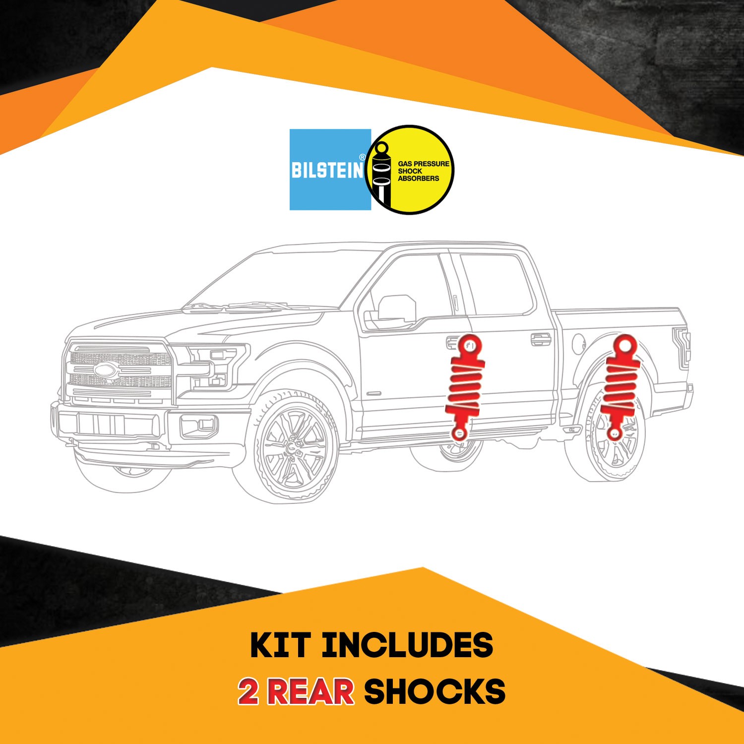 Bilstein Kit 2 Rear B6 HD Shocks for Acura NSX 4WD 1991-2002