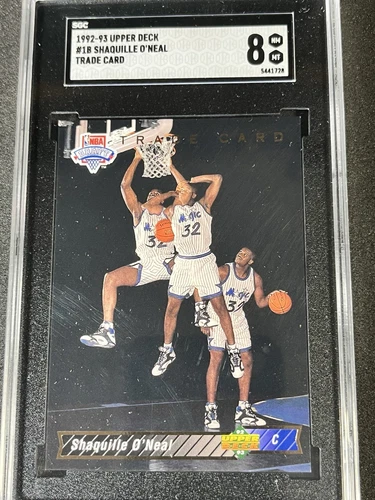 1992-93 Upper Deck Shaquille O'Neal Trade Card Rookie RC #1 SGC 8 NM-MT