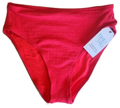 Time & Tru Fashion Swimsuit Bottom Coral Flame - Size S (4-6)