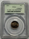 1941 Canada Ten Cent 10C - PCGS MS64   A2