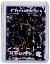 2023 Panini Chronicles Draft Picks #3 Quentin Johnston Cracked Ice #/11