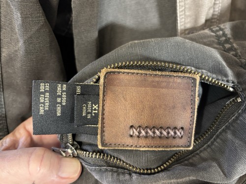 LEVI'S Heavy Canvas Reversible Brown/Charcoal Mens YKK Zipper Jacket Size XL - Picture 7 of 7