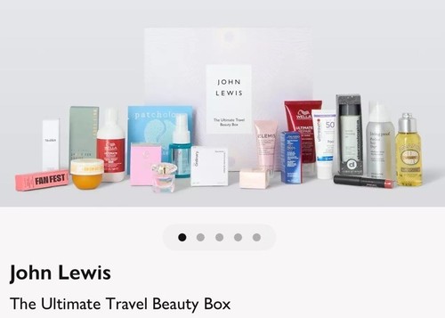 John Lewis Travel Beauty Box Geschenkset im Wert von 188£ Sol de Janiero Benefit Elemis
