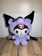 Kuromi NWT DEFECTS Hot Topic Bioworld Sanrio Large Plush Bear Backpack Bag 18