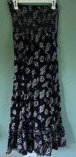 Magazine Beautiful Strapless Floral Maxi Sundress M Black!