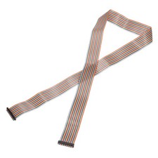 IDC Ribbon Cable 2.54mm Pitch 40 Pin Dual Female Black Connector 6.6 Ft 1 Pcs