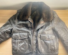 Vintage Brown Goatskin Leather Jacket excellent condition 