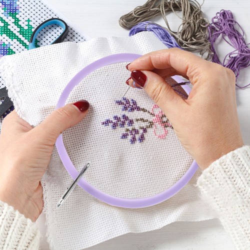 Embroidery Hoops Cross Stitch Hoops Oval Plastic Hoops for Sewing Craft - Picture 5 of 12