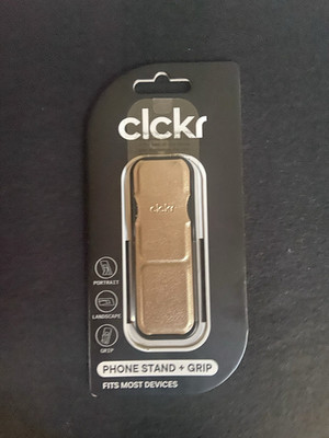CLCKR Cell Phone Stand and Grip in Gold ** BRAND NEW**