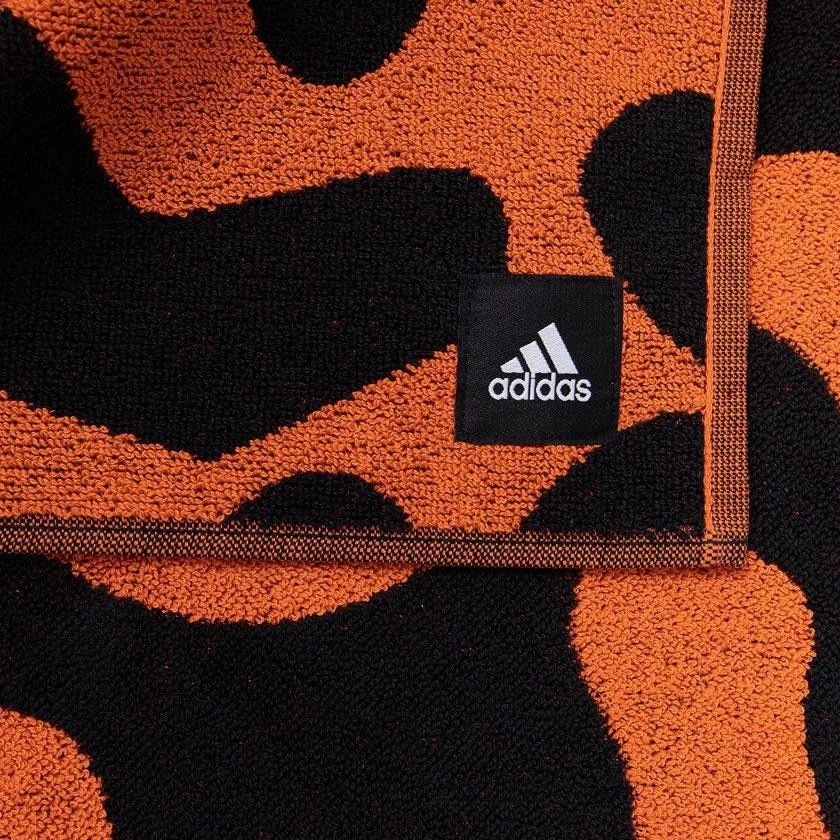adidas RICH MNISI LEOPARD PRINT TOWEL HD4765 ORANGE BLACK SPORTS COTTON - Image 2 of 3