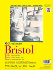 300 Series Bristol Paper Pad, Smooth, Tape Bound, 11X14 Inches, 20 Sheets 100Lb