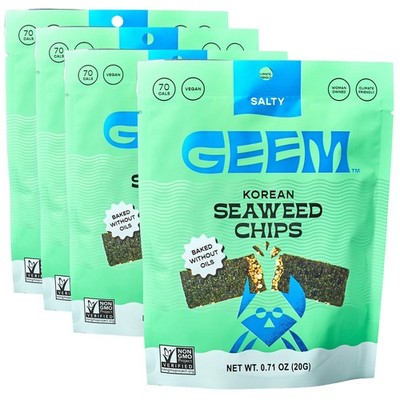 GEEM Seaweed Chips   Korean Seaweed Snacks with Crunchy Brown Rice & Sesame S...