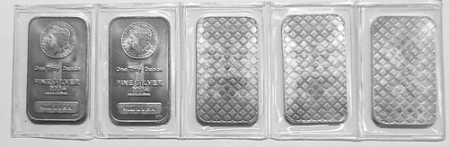 Silver Bullion troy.999 1 ounce lot of 5