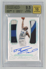 2014 Shaquille O'Neal Panini Flawless Greats Dual GU Patch Auto BGS 9.5 Auto 10