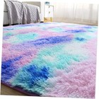 Fluffy Shaggy Area Rug for Girls Bedroom, 4 x 6 Feet Modern Fluffy Area Rug, 
