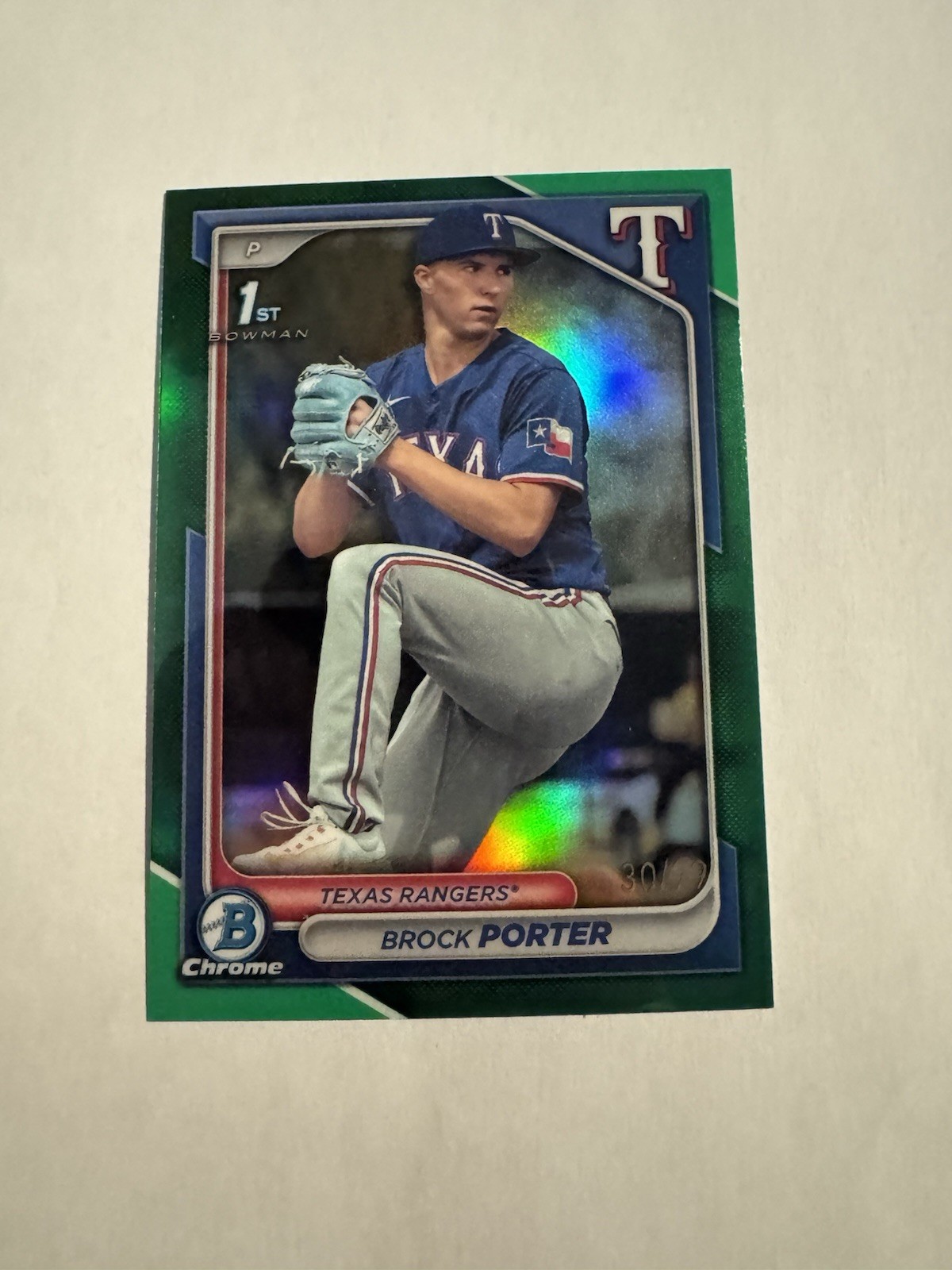 2024 Bowman Chrome Brock Porter BCP-36 Green Refractor /99 Parallel 1st RC SP