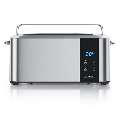 Edelstahl Toaster Langschlitz 4 Scheiben Touchscreen   Doppelwandgehäuse   1...