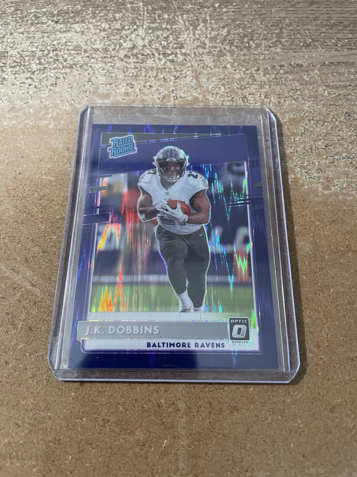 2020 Panini Donruss Optic - Rated Rookies J.K. Dobbins #161 Purple Shock