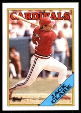 Jack Clark 1988 Topps #100 Cardinals MLB READ FREE SHIPPING AutographDen