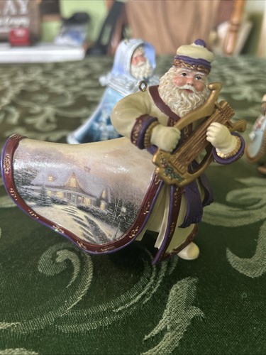 Lotto 18 decorazioni natalizie Thomas Kinkade Old World Babbo Natale cimelio (2003) - Foto 16 di 19