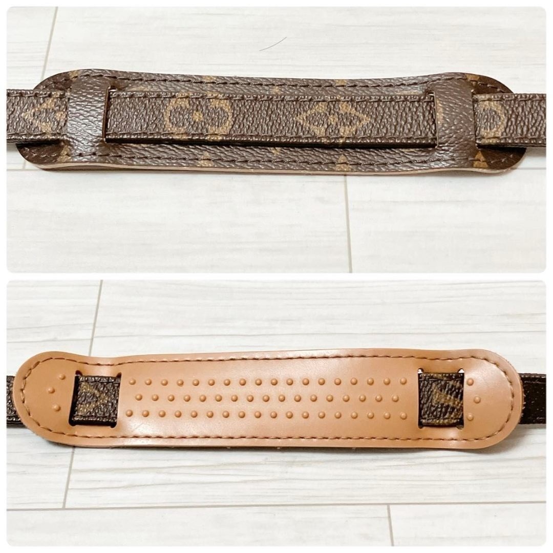 Louis Vuitton Belt Ladies Monogram Shoulder Strap PVC Leather Brown Gold 117cm thumbnail 24