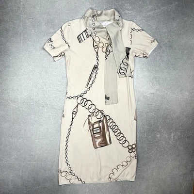 Vestido Blugirl Blumarine para mujer beige inserción de seda talla IT 40 - Imagen 1 de 4