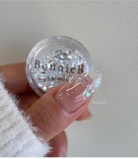 Bonnie B Blue Icing Nail Glitter Aurora Clear Ice Effect Chunky Mix Nail Art