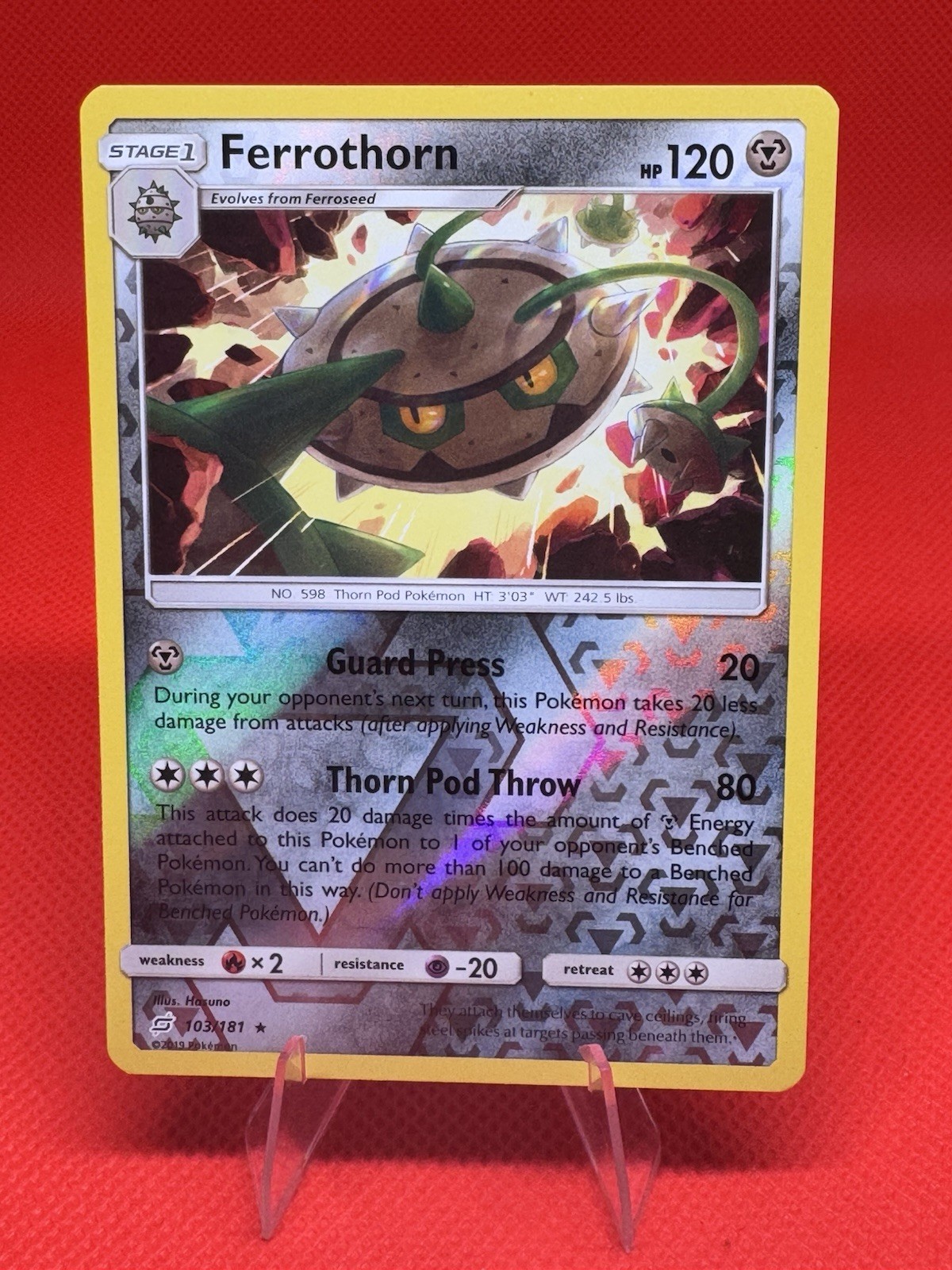 Ferrothorn 103/181 Reverse Holo Card Team Up Pokemon TCG NM/LP