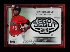 2018 Topps Pro Debut Red 6/10 Hunter Greene #DD-HG Patch 1n2n