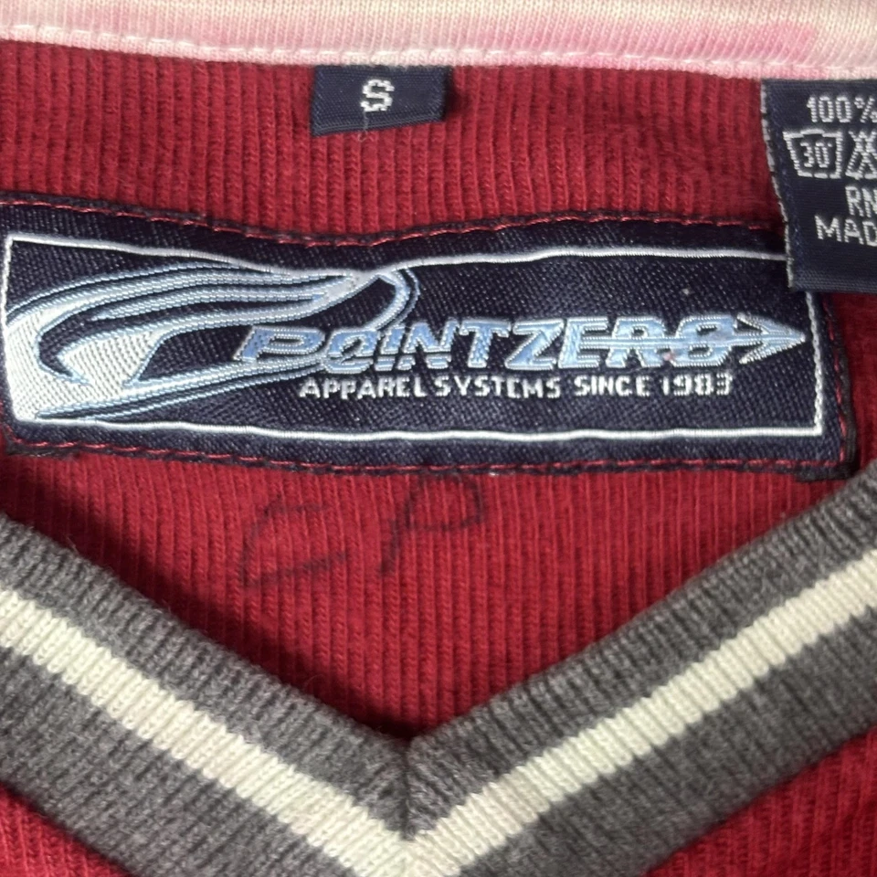 Camisa Y2K Point Zero Para Hombres Pequeña Roja Gris Ropa de Surf Atlética 08 Fútbol Patinador Foto 4 de 4