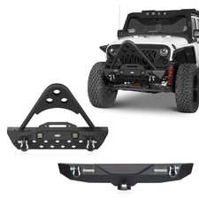 Hooke Road Stubby Width Front Rear Bumper W Stinger Fit 07-18 Jeep Wrangler Jk