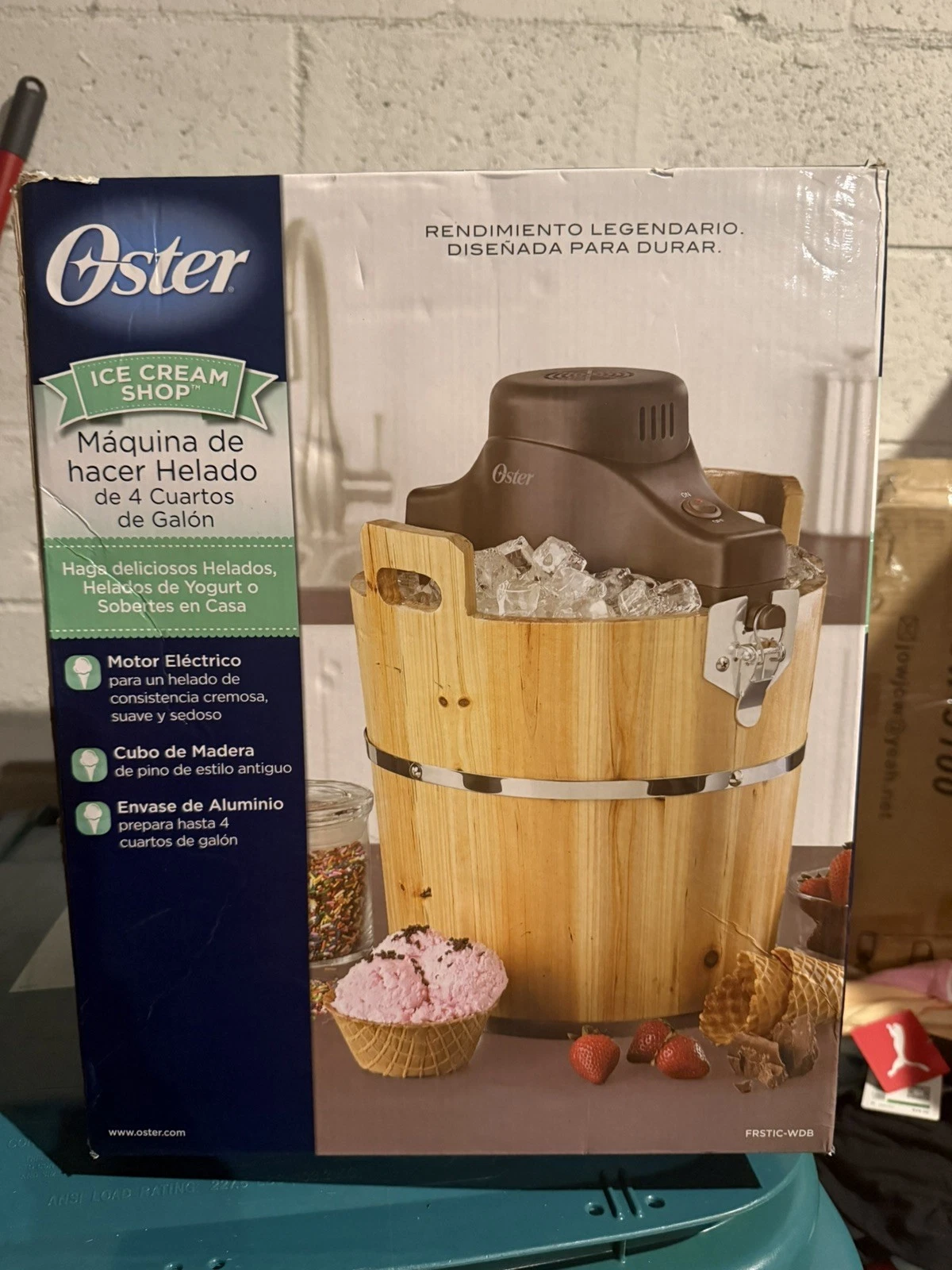 Oster Electric Ice Cream Maker 4-Quart Solid Pine Wood Bucket Aluminum
Opens in a new window or tab
