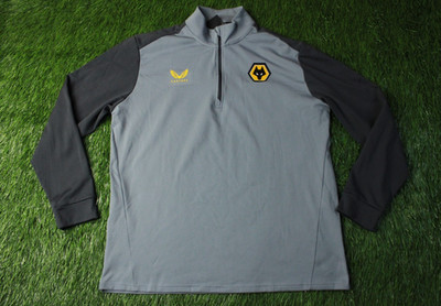 WOLVERHAMPTON WOLVES 2023/2024 FOOTBALL ZIP SWEATSHIRT TRAINING CASTORE SIZE XXL