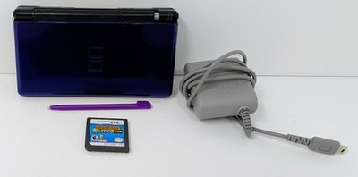 Nintendo DS Lite Cobalt Blue System Bundle w/ Diddy Kong Racing - Broken Hinge